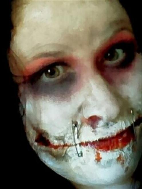 Rachel Jenkinson looks the part after being made up for her Disturbia role. Photo supplied.
