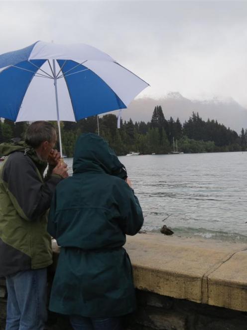 Rain caused Lake Wakatipu to rise steadily at the weekend. Photo by James Beech.