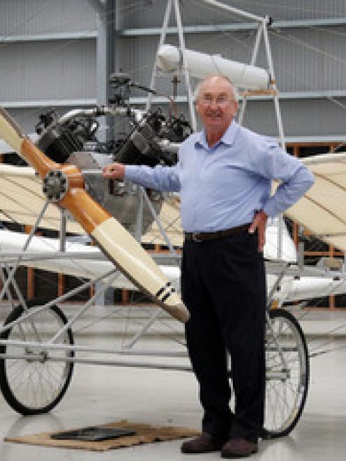 Colin Smith with Croyden Aircraft Company's replica Pither at the Manderville Airport