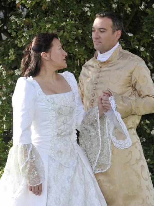 Rebecca Ryan and Daniel Carberg rehearse L'Orfeo. Photo by Gerard O'Brien.