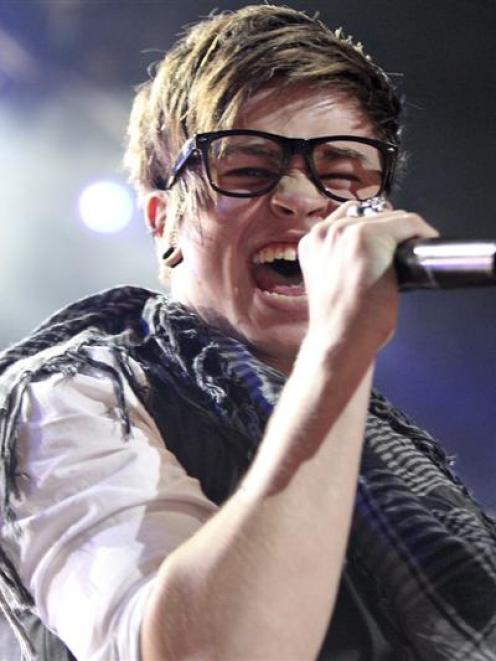 Reece Mastin performs at Auckland's Vector Arena last April. Photo from NZ Herald.