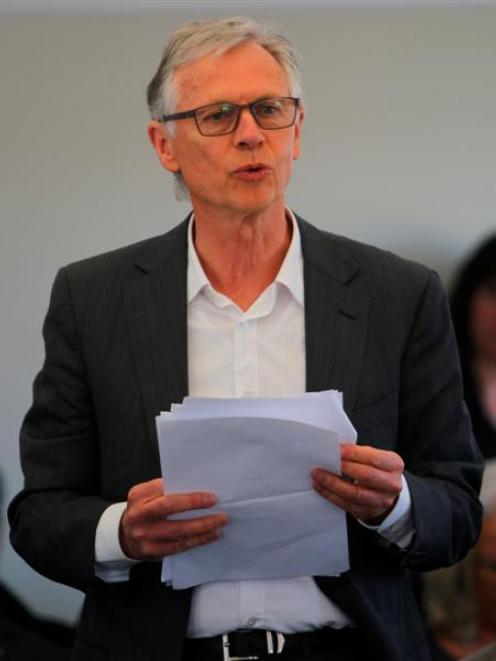 Remarkables Park Ltd co-director Alastair Porter addresses Queenstown Lakes district councillors...
