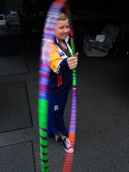 Rhythmic gymnast Mikaela Walsh, who won three gold medals at the recent national championships....