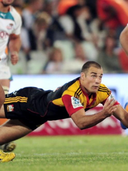 Richard Kahui of the Chiefs in action against the Cheetahs in Bloemfontein, South Africa. (Photo...