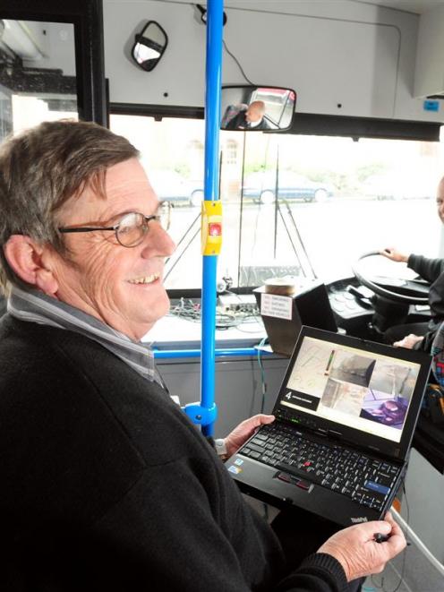 Ritchies Transport national training manager John Harvey, of Auckland,uses a state-of-the-art...