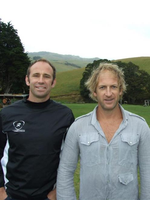 RiverRidge Retreat owner Gary Dawkins (left) and Catlins River Festival organiser Jock Davidson ...