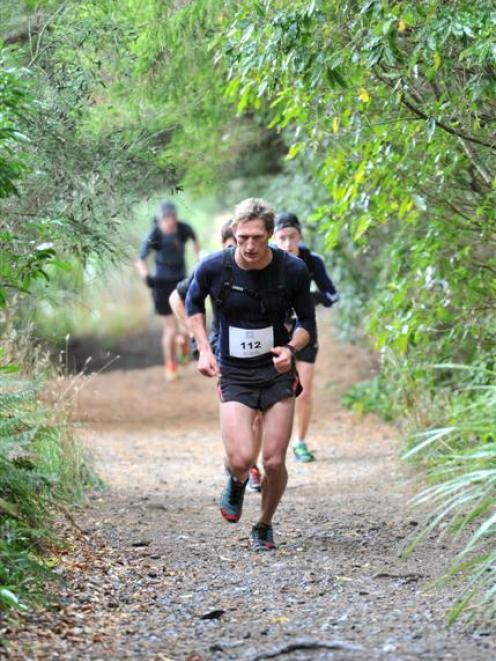 Rob Creasy tackles the Pineapple Track on his way to taking third place in the Three Peaks race...