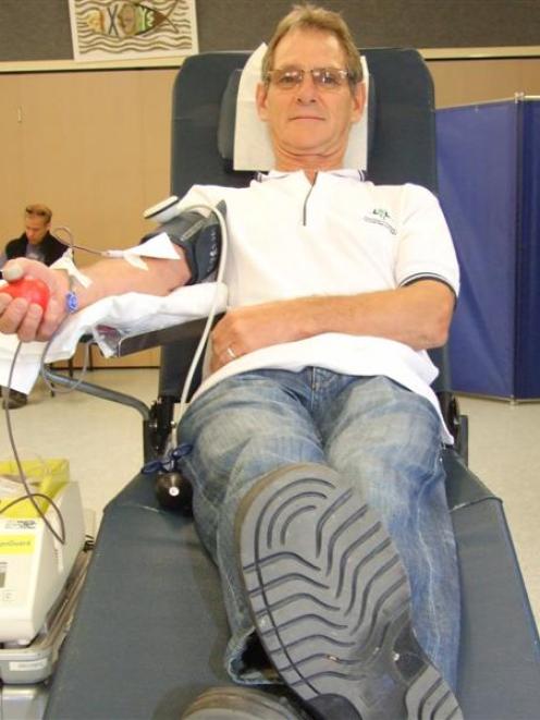 Robert Young, of Queenstown, is a loyal blood donor,  having donated more than  50 times. Photo...