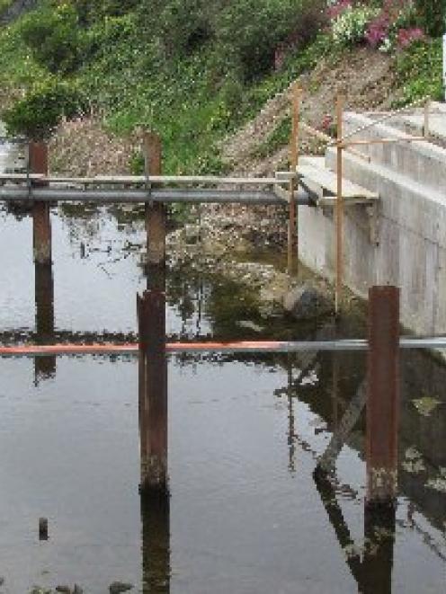 Rock under the Humber St bridge site has slowed work. Photo: Ben Guild