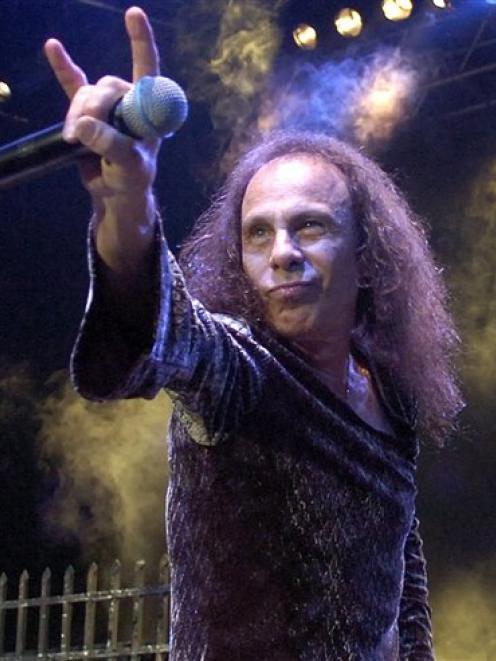 Ronnie James Dio performs with British heavy metal group Heaven and Hell in this 2007 file photo....