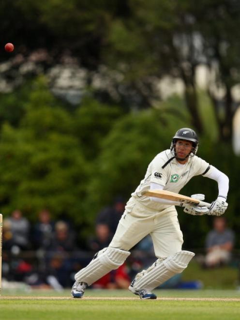 Ross Taylor in action against South Africa at the University Oval in March. (Photo by Phil Walter...