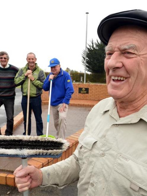 Rotary Club of Taieri member and former Rotary District 9980 governor Brian Stevenson (front)...