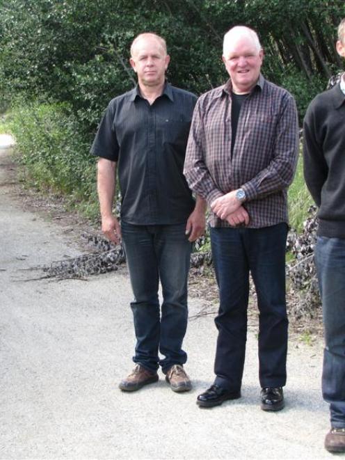 Roxburgh Gorge Trail Trust chairman Stephen Jeffery, trust member Malcolm McPherson and project...