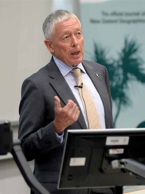 Royal Society of New Zealand president Emeritus Prof Richard Bedford gives a keynote talk at the...