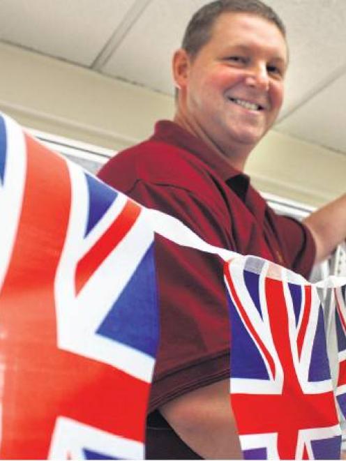 Rule Britannia . . . Union Jacks Groceries owner Andrew Lavelle says Mosgiel is a great place to...