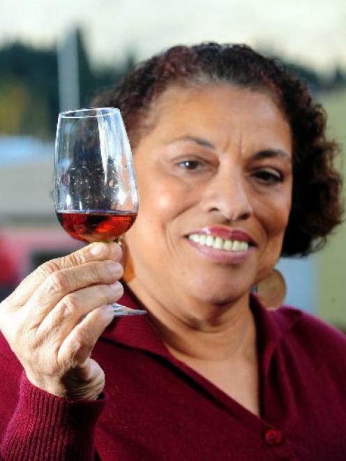 Joy Spence, master rum blender, of Appleton Estate in Jamaica with a Joy of Rum cocktail.  Photo...