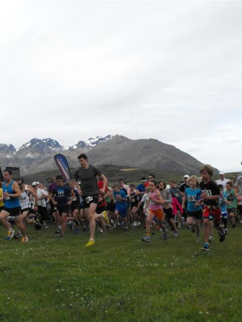 Runners in the final races in the Queenstown Frontrunner series take off from Jacks Point on...