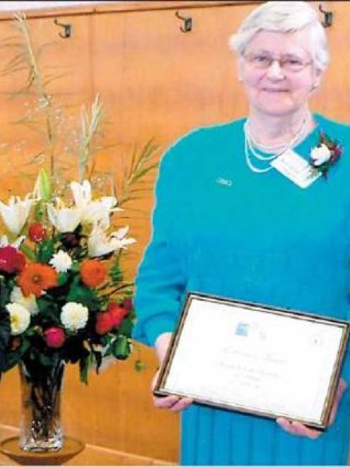 Rural Women Southland executive president Maree Lindsay (left), life membership recipient...