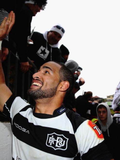 Ryan Tongia and his Hawkes Bay teammates put Otago to the sword in Napier today. Photo Getty