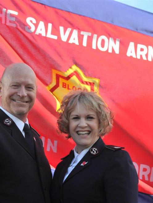 Salvation Army commissioners Robert (53) and Janine Donaldson (52) on the roof of Salvation Army...