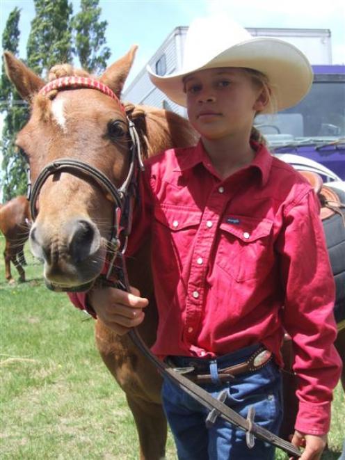 Sam Spence and Dewy starred at the Waimate rodeo. Photo by Sally Rae.