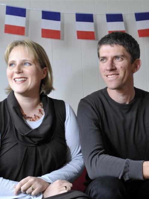 Sandrine and Yoann Feillet at Antipodes Travel's office in the Capitol Building, Princes St....