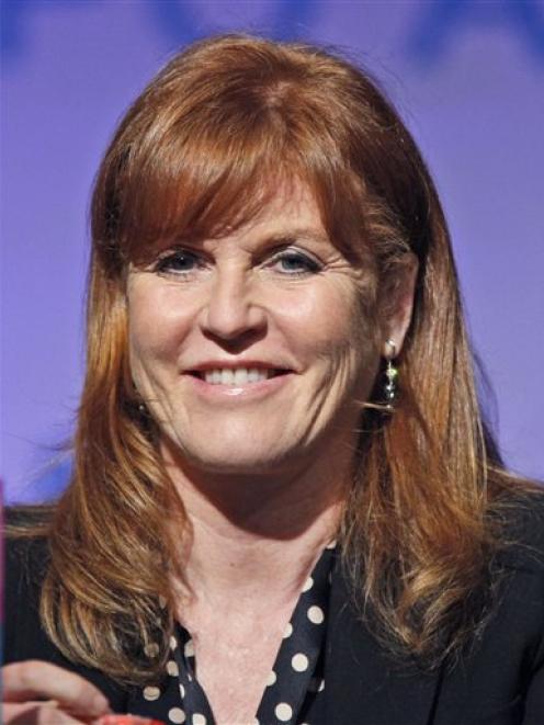 Sarah Ferguson speaks at the Book Expo America in New York in May last year. (AP Photo/Seth...