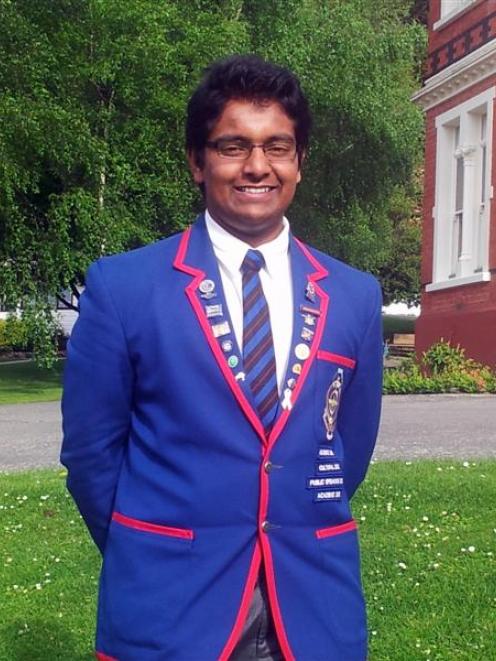 Scholarship winner Jibi Kunnethedam, at St Kevin's College.  Photo supplied.