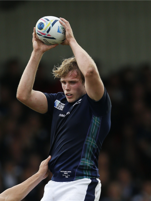 Scotland No 8 David Denton. Photo: Reuters