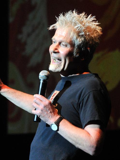 Scottish stand-up comedian Vladimir McTavish warms to his repertoire at the Regent Theatre last...