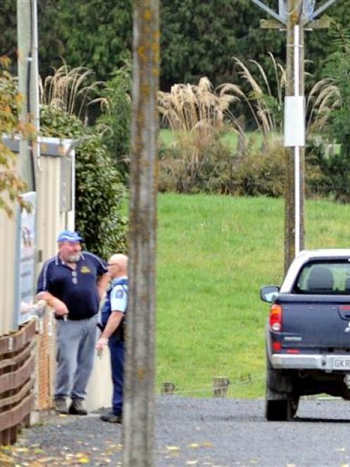 Police search Toko Golf Club for escaped prisoner Stephen Uriah Maddren yesterday. Photo by Craig...