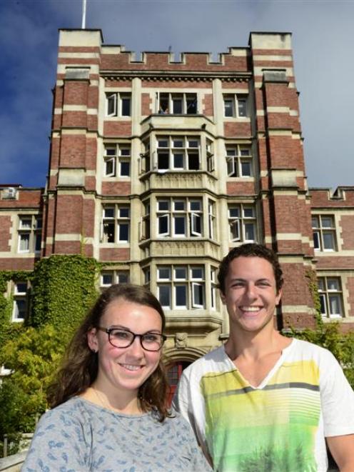 Second-year Knox residents Imogen Scott (20) and Jake Mills (20) are both happy with the...