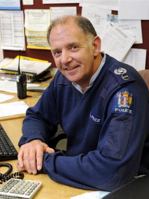 Senior Sergeant Brian Benn at the Dunedin Central Police Station yesterday. Photo by Gerard O'Brien.