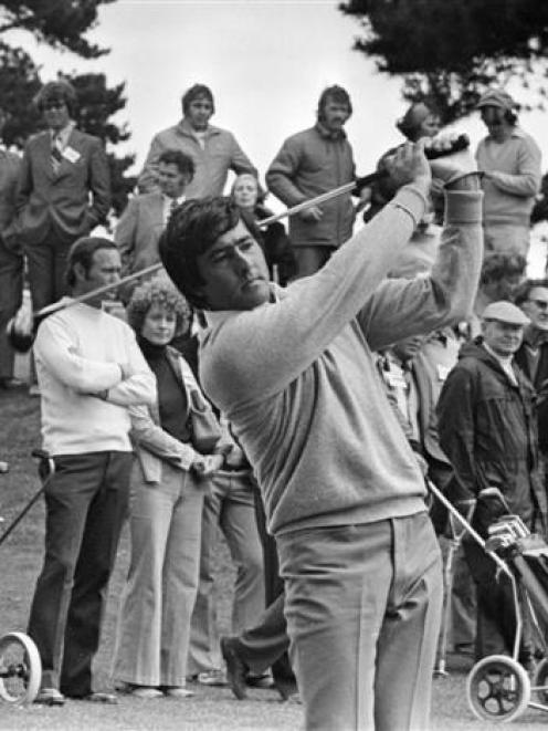 Seve Ballesteros plays in the Otago Charity Classic at St Clair in 1977. Photo from <i>ODT</i>...