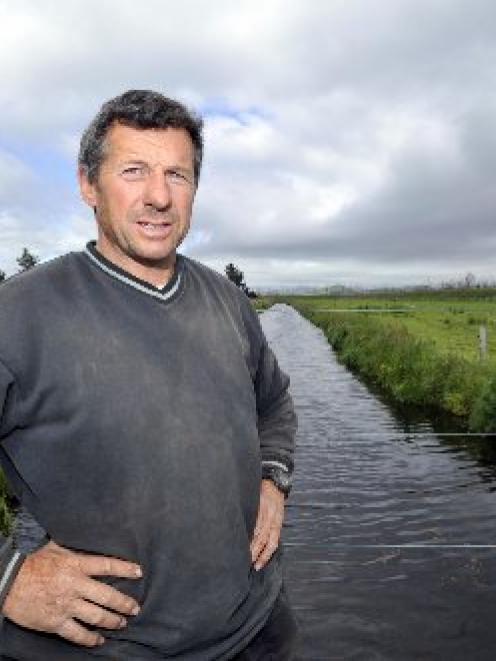 Shane Hildred takes a look at Bull Creek, one of the waterways running through his Henley...