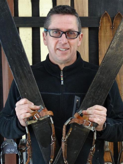 Shaun Guyton likes both the historical and craftsmanship side of vintage skis. Photo by David...