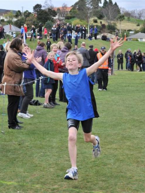 Shea Darwin (10), of St Joseph's School, Balclutha, wins the boys year 5 section of the Otago...