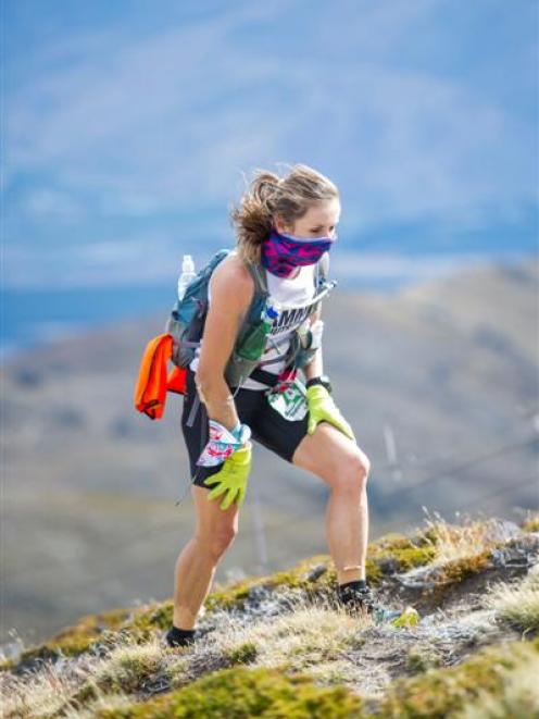 Shona Stephenson, of Sydney, competes in the Northburn 100-mile race.  Photo by Lyndon Marceau.
