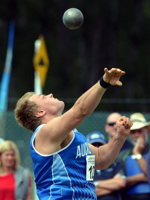 Shot putter Jacko Gill in action over the weekend. Photos by Stephen Jaquery.