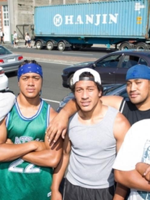 Siale Kala (left), Simione Maamaloa, Viliami Maamaloa, Paul Taulava and Sione Maamaloa tried to...