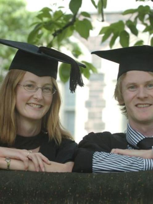Siblings Dr Anna Mulholland and Dr John Mulholland prepare to graduate from the University of...