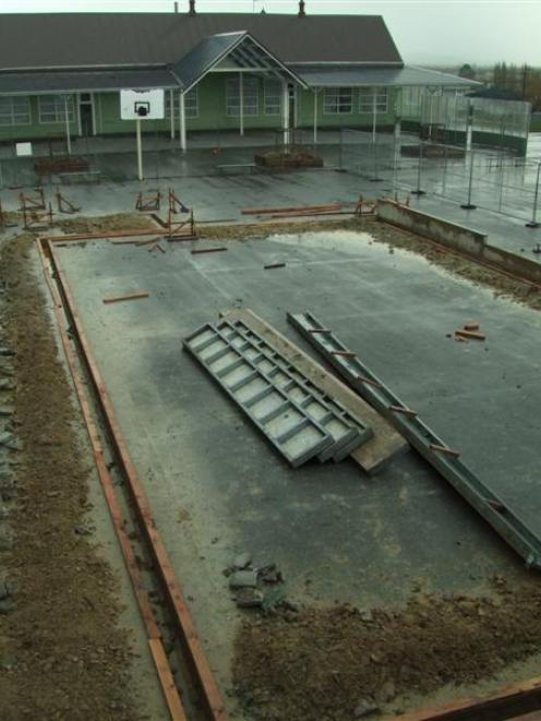 Site work has started on a new multipurpose building at Kaitangata Primary School. Photo by Glenn...
