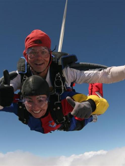 Skydive Lake Wanaka. Photo supplied.