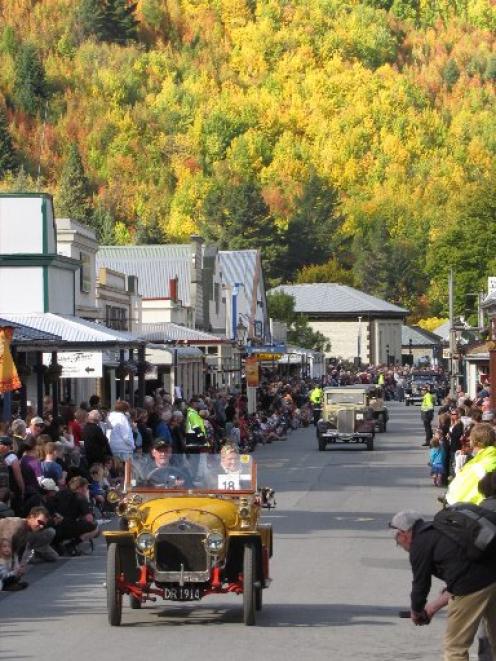 Small is beautiful? Crowds gather in Buckingham St, Arrowtown, for the annual Autumn Festival...