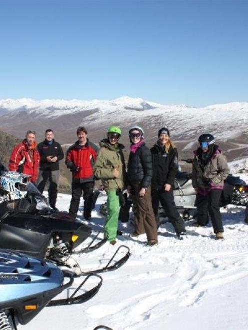 Snowmobile tours on the Pisa Range, near Wanaka, will not be available this winter. Photo supplied.