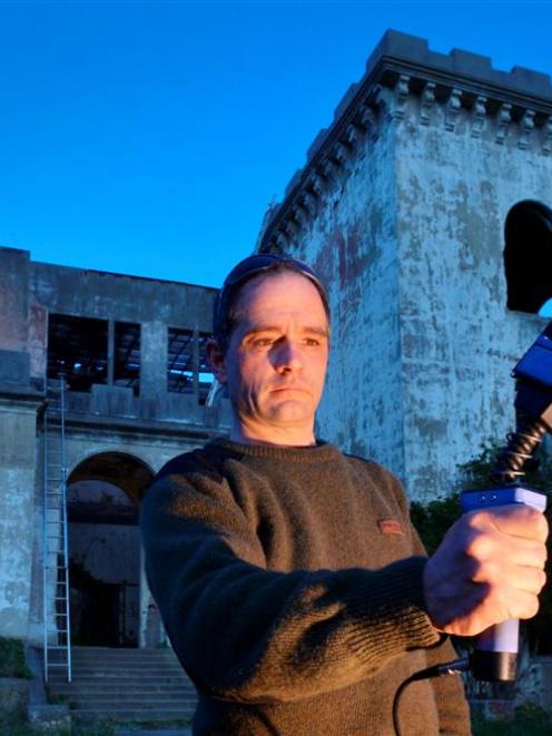 Solutions By Zeal technician Brett St John makes a 3-D scan of Cargills Castle in Dunedin...