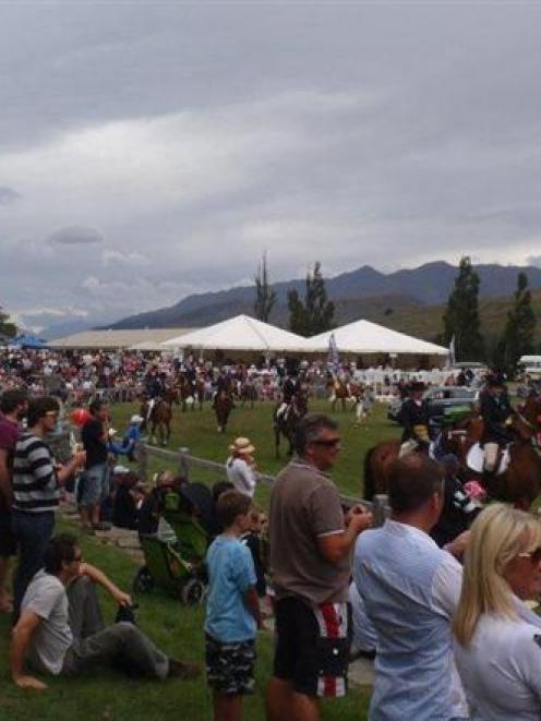 Some of the more than 5000 people who attended the Lake Hayes A and P show on Saturday enjoy the...