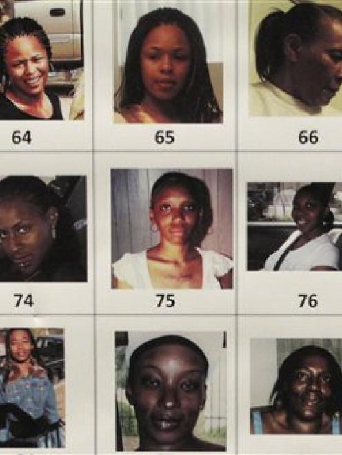 Some of the photos found in the possession of Lonnie David Franklin Jr, which were shown at a...
