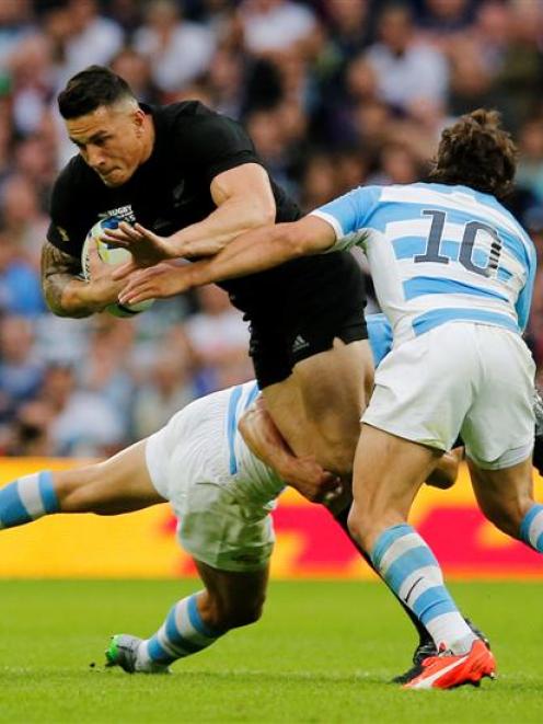 Sonny Bill Williams in action for the All Blacks at last year's Rugby World Cup.