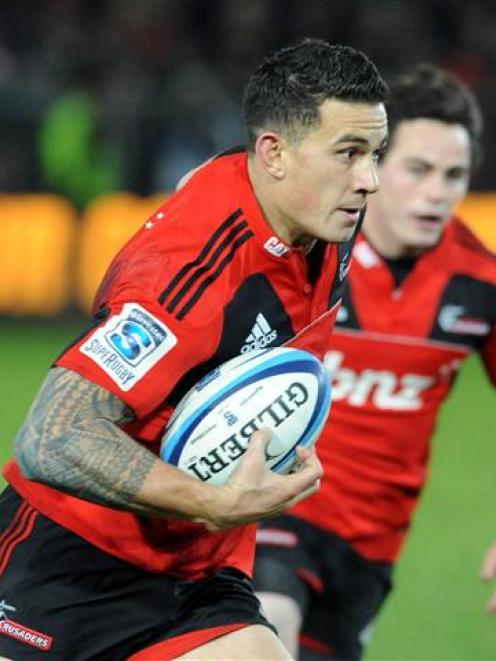 Sonny Bill Williams on attack against the Sharks. Credit:NZPA / Ross Setford.